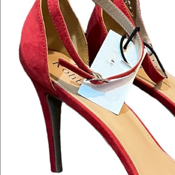 NEW! ROHB by JOYCE AZRIA Red Heels SZ 8.5 - Picture 2 of 8